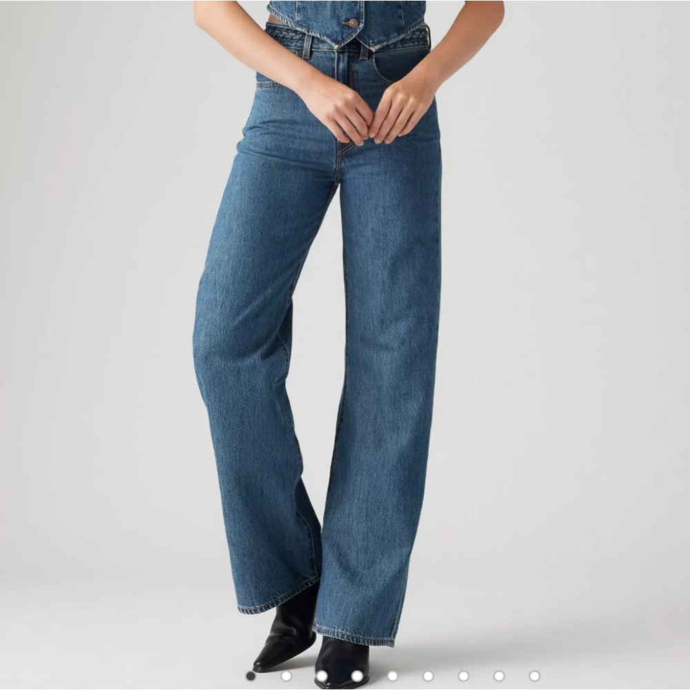 Levi's Ribcage Wide Leg Jeans in Blue
